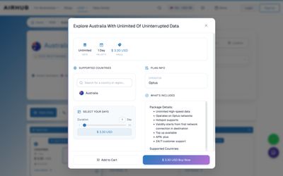 Airhubのプラン詳細ページ