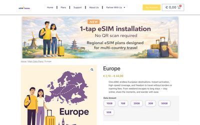 página de detalles del plan de eSIMPhoney