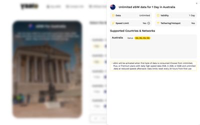 página de detalles del plan de Yaalo