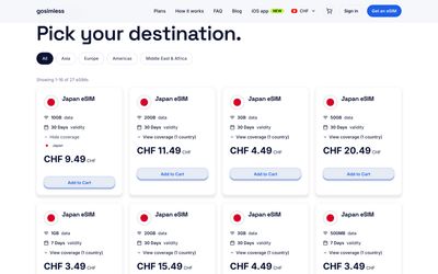 gosimlessのプラン詳細ページ
