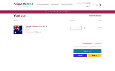 page panier de Always Mobile
