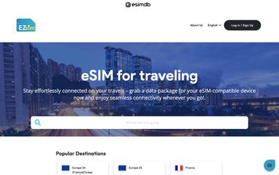 página de inicio de EZsim