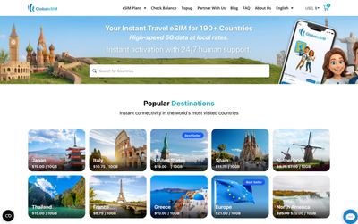 GlobaleSIMのホームページ