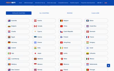 pagina di ricerca di nextSIM
