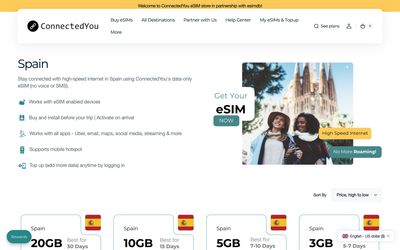 pagina elenco piani di ConnectedYou