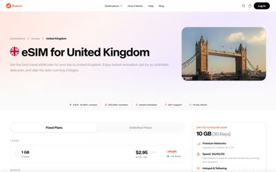 Roamix plans list page