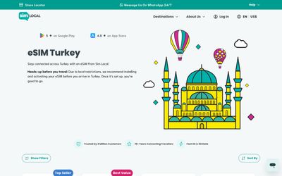 Sim Local plans list page