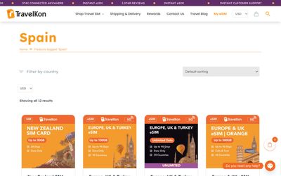 TravelKon plans list page