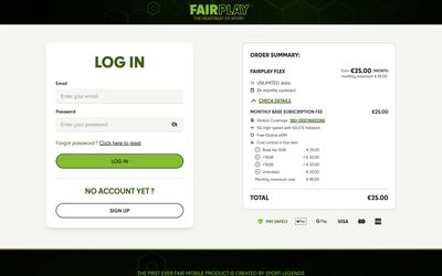 pagina di pagamento di FairPlay