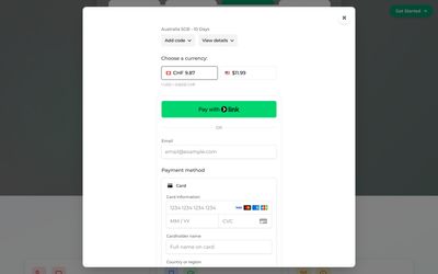 Lotso Travel checkout page