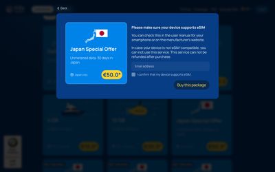 page de paiement de MTX Connect