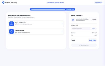 Stellar eSimの購入ページ