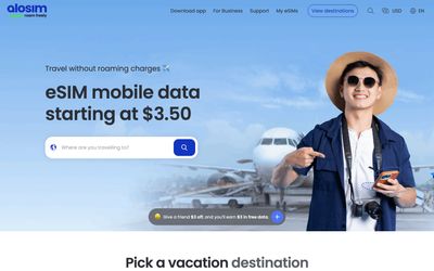 aloSIM home page