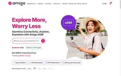 Amigo eSIM home page