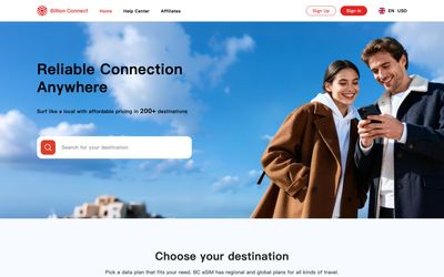 Billion Connectのホームページ