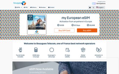 Bouygues Telecomのホームページ