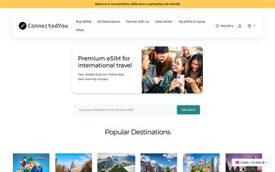 pagina iniziale di ConnectedYou