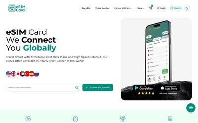 pagina iniziale di eSIMCard