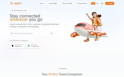 página de inicio de eSimfly