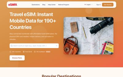 pagina iniziale di eSIMX