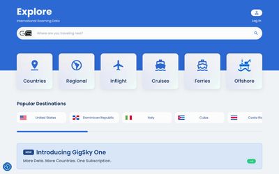 page d'accueil de GigSky