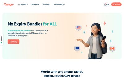 Keepgo home page