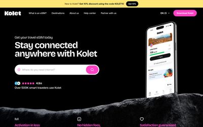 pagina iniziale di Kolet