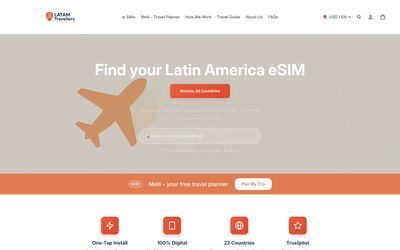 LATAM Travellersのホームページ