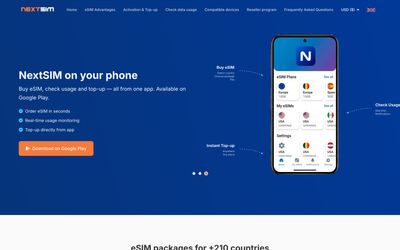 pagina iniziale di nextSIM