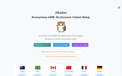 PikaSimのホームページ