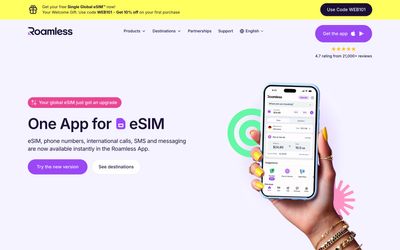 Roamless home page