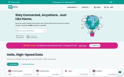 Sim Local home page