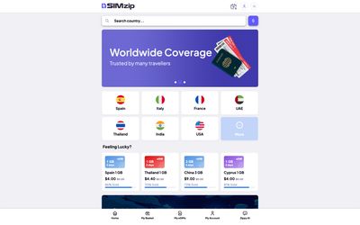 pagina iniziale di SIMzip