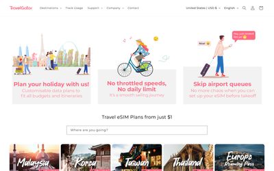 TravelGator eSIM home page