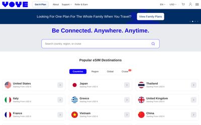 page d'accueil de Voye Global