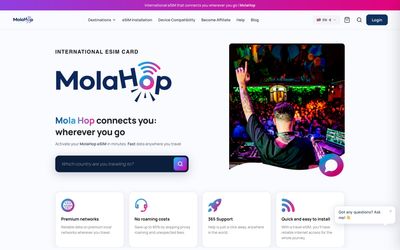 pagina iniziale di MolaHop