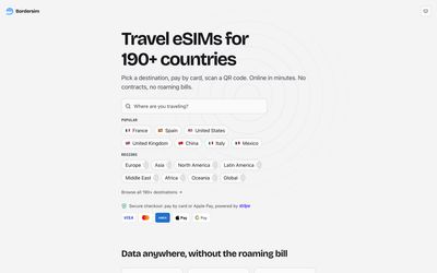 Bordersimのホームページ