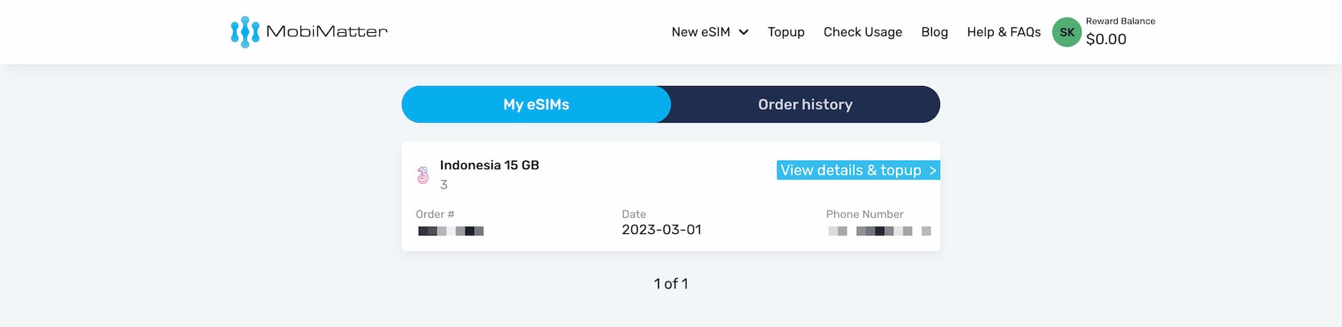 Purchasing eSIM from MobiMatter and their member benefits explained