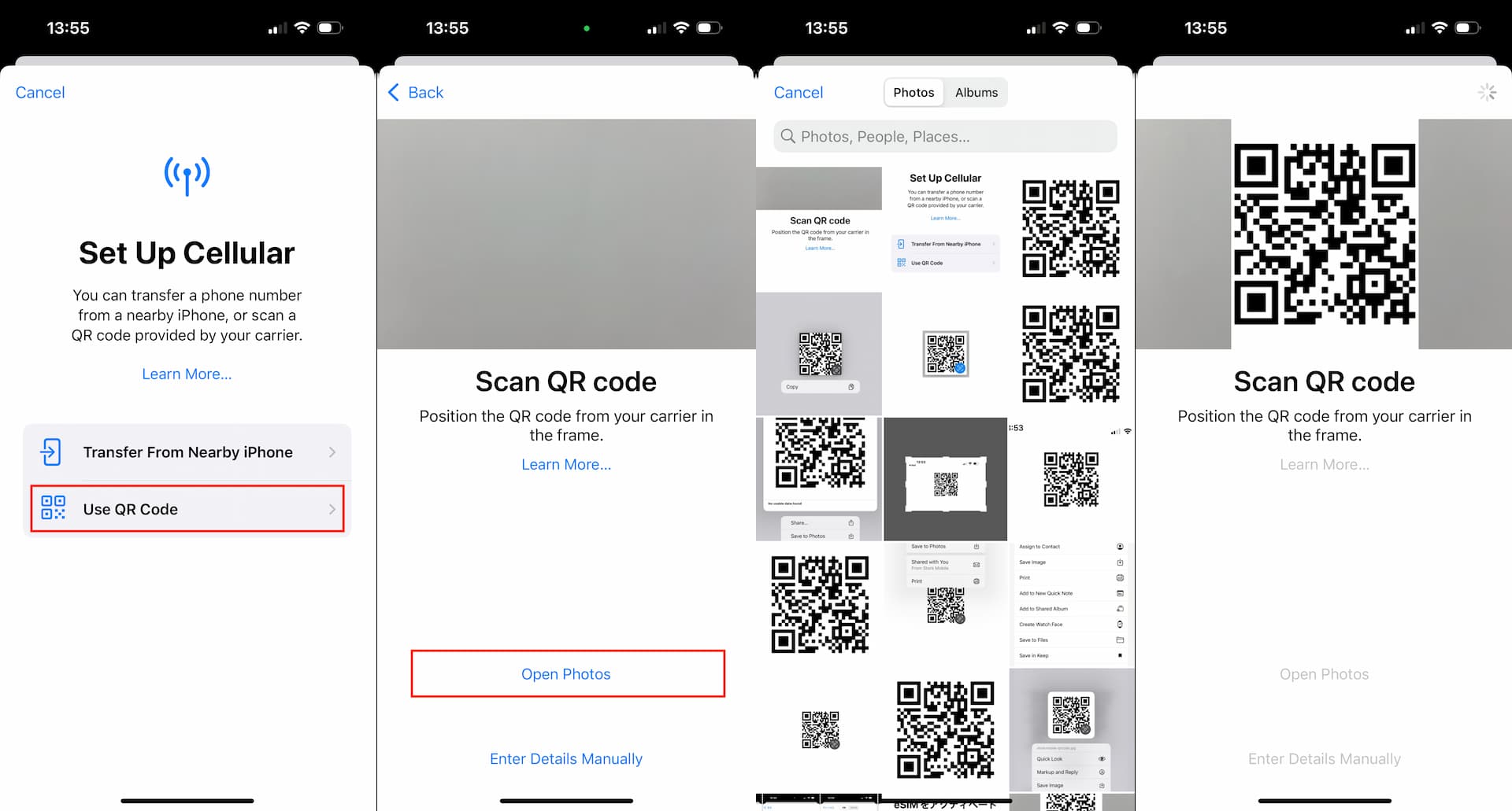 How to install eSIM on iPhone with QR code