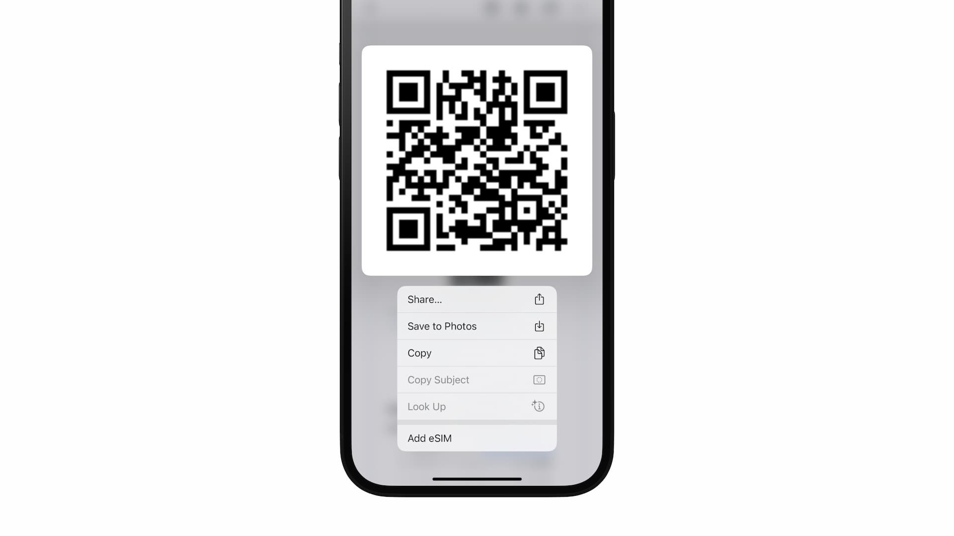 How to install eSIM on iPhone with QR code