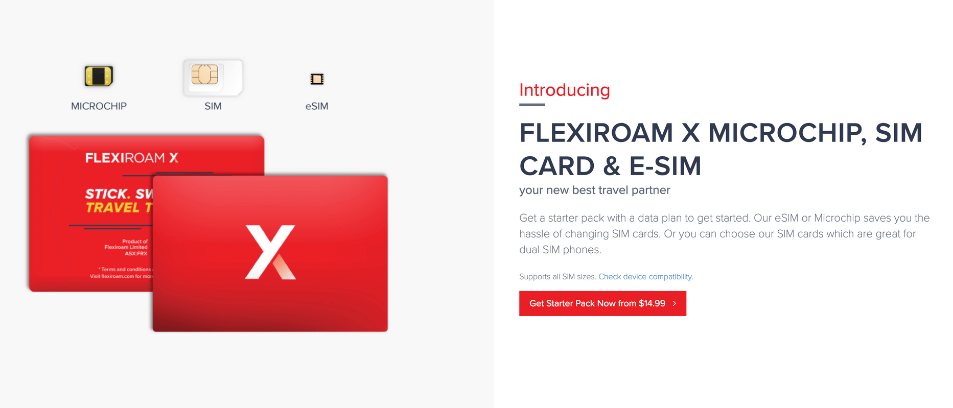 flexiroam sim card lineup