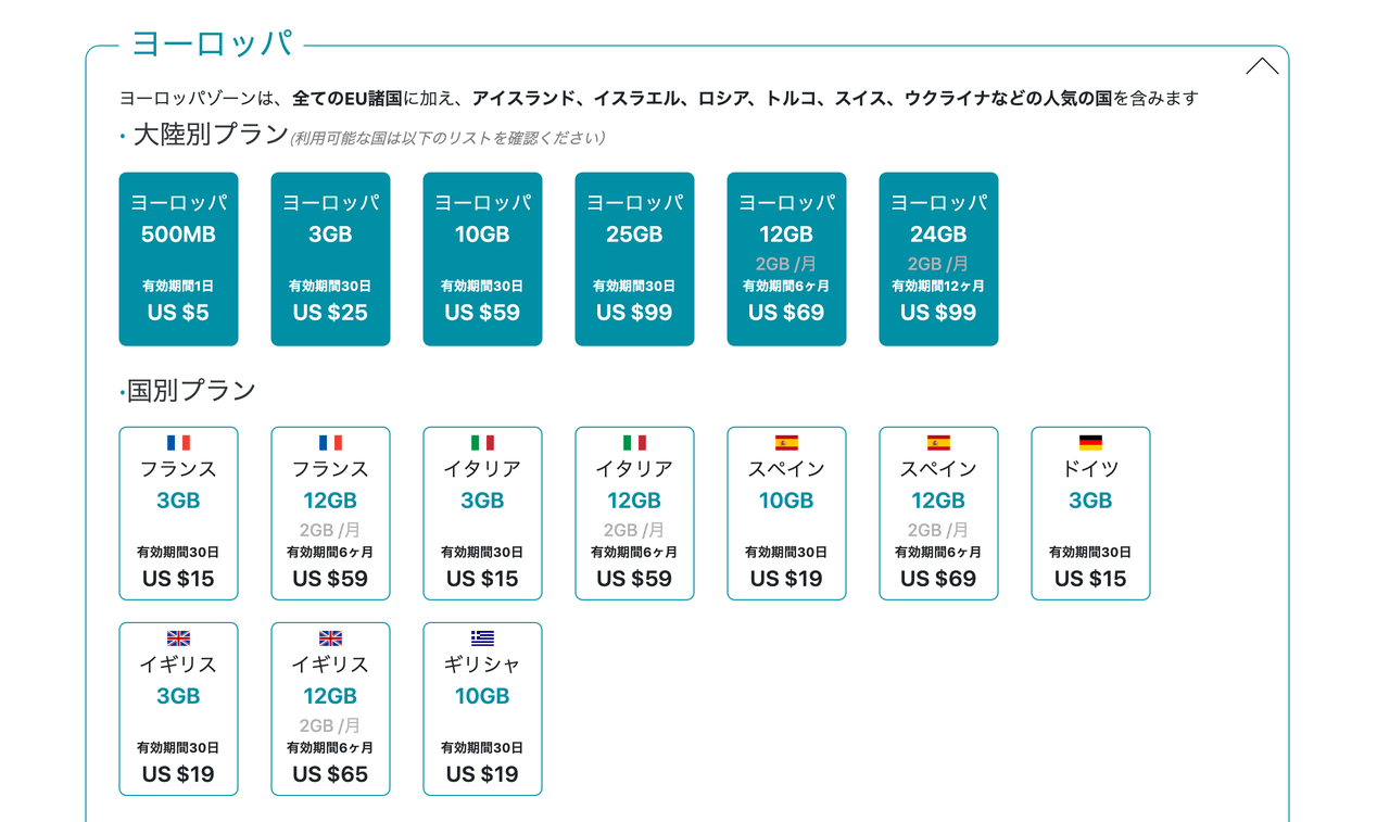 ヨーロッパの複数の国で使えるesimを全部調べてみたのでオススメを教えます